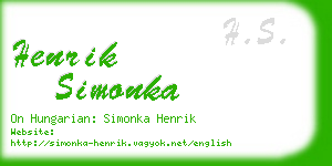 henrik simonka business card